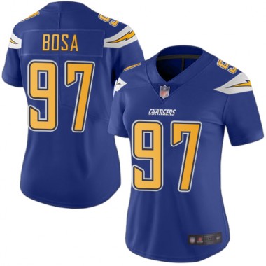 Los Angeles Chargers NFL Football Joey Bosa Electric Blue Jersey Women Limited 97 Rush Vapor Untouchable
